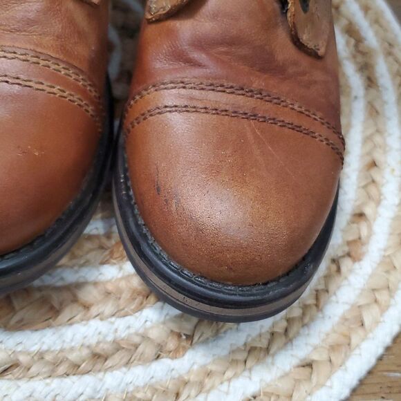 Steve Madden Womans Tropa Leather Lace Up, Round Toe Boot, 7.5 - Picture 3 of 10